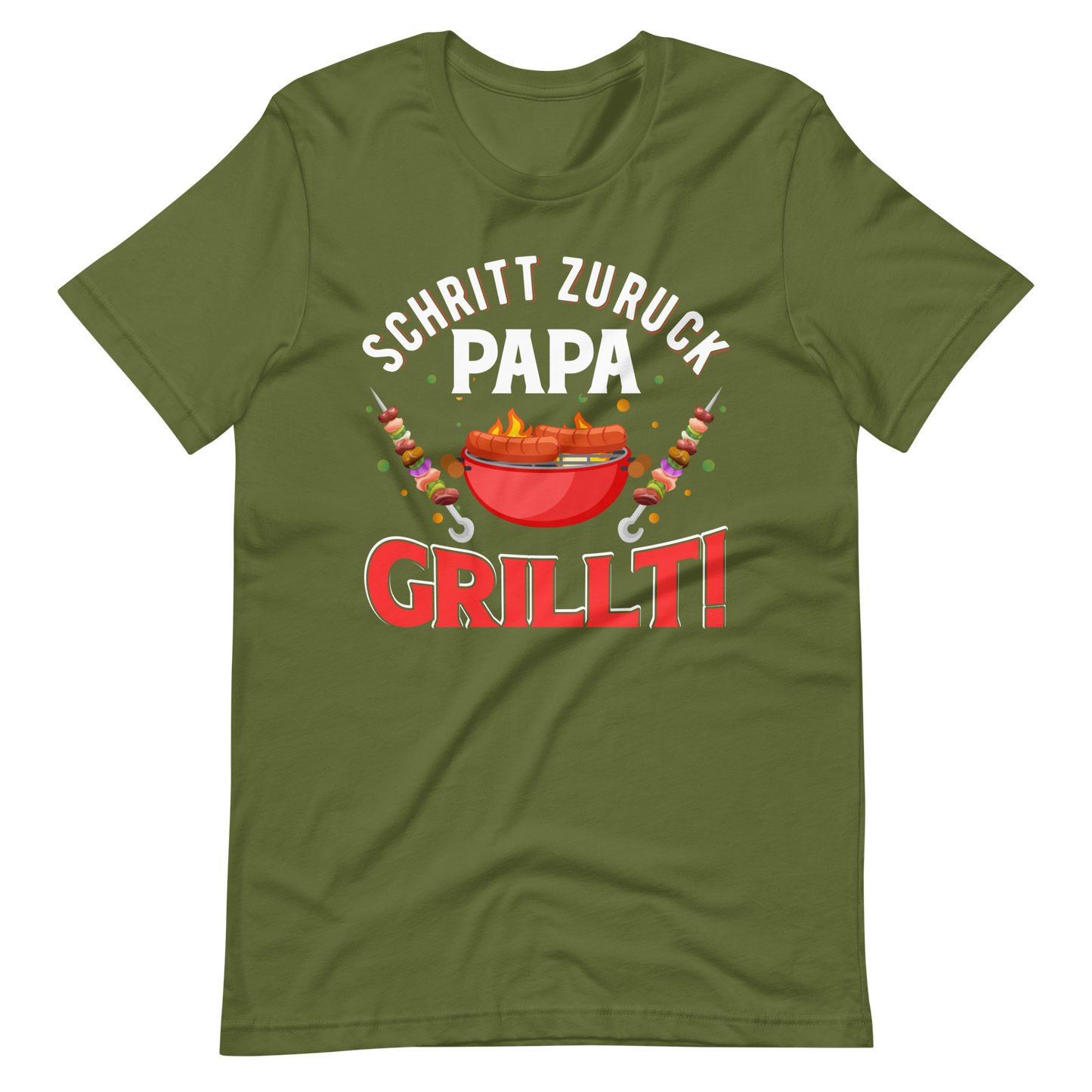 Papa GRILLT - Schritt zurück, Achtung! T-Shirt