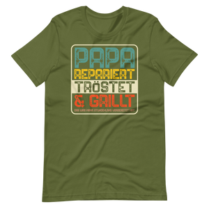 Papa repariert, tröstet und GRILLT! T-Shirt