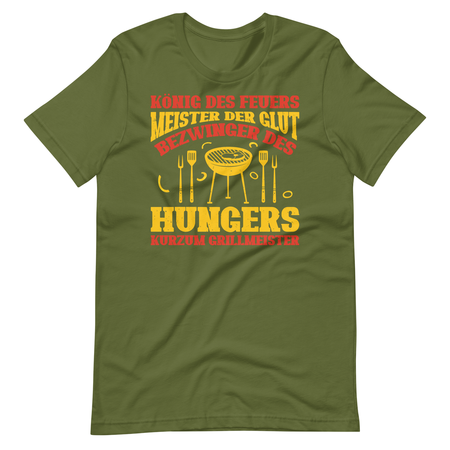 König des Feuers! Lustiger Grillmeister T-Shirt