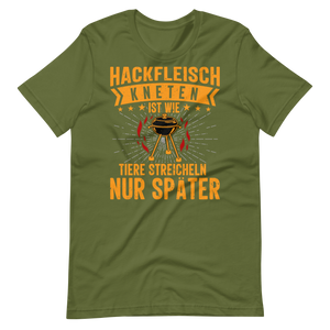 Lustiges Hackfleisch T-Shirt - Tiere streicheln & Grillen