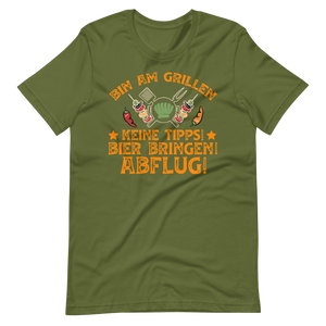 Lustiges Grill T-Shirt - Bin am Grillen!