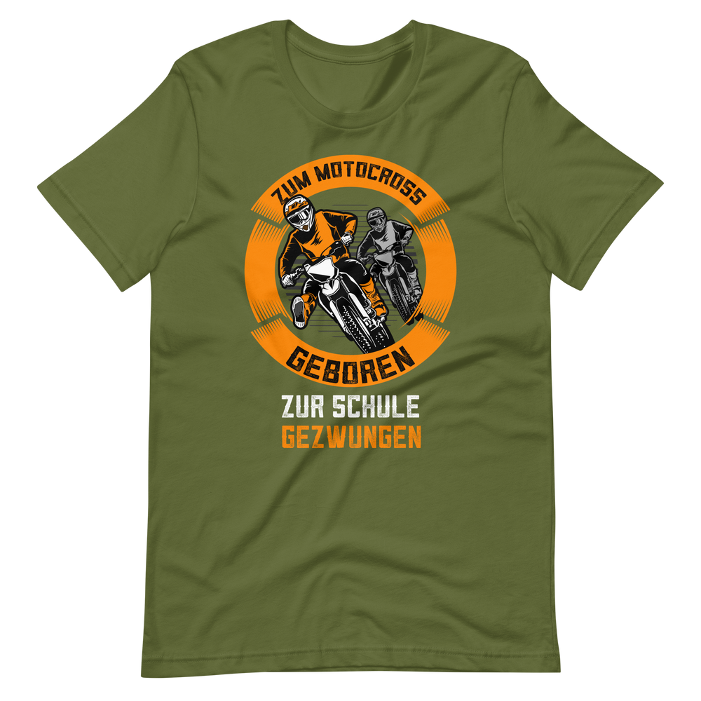 Vintage Motocross T-Shirt - Zum Motocross geboren, zur Schule gezwungen!