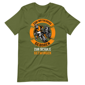 Vintage Motocross T-Shirt - Zum Motocross geboren, zur Schule gezwungen!