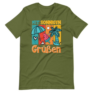 Sommer-T-Shirt "Sonnige Grüße!" | Positiver Style