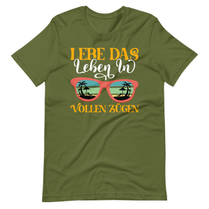 Sommer-T-Shirt "Lebe das Leben!" | Positiver Style