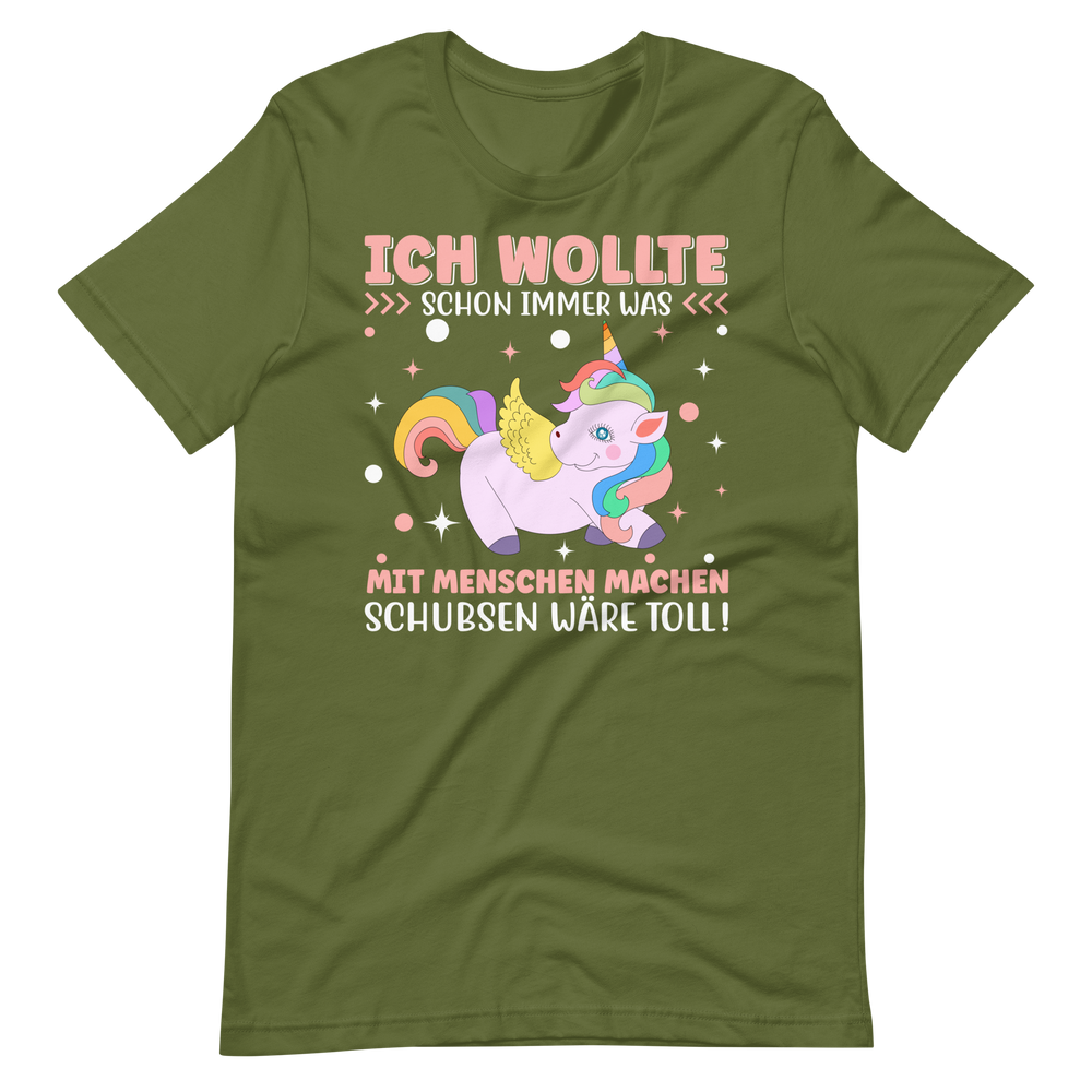 Lustiges T-Shirt "Ich wollte immer mit Menschen arbeiten, schubsen wäre toll" | Lustige Geschenkidee