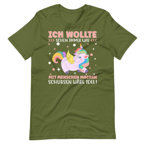 Lustiges T-Shirt "Ich wollte immer mit Menschen arbeiten, schubsen wäre toll" | Lustige Geschenkidee