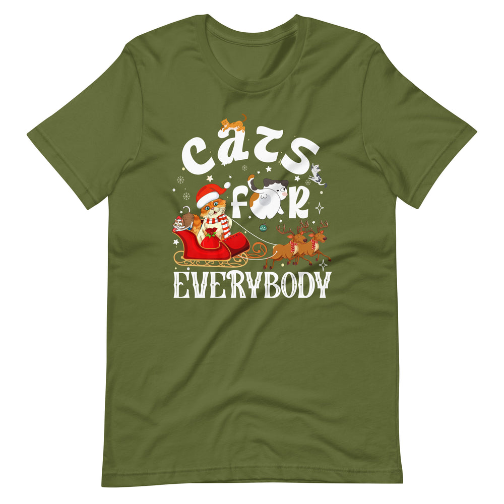 Cats for everybody - Einzigartiges Weihnachten Katzen T-Shirt für Tierliebhaber