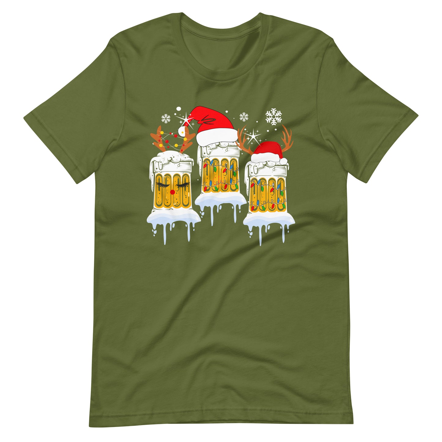 Weihnachten Bierkrüge - Lustiges T-Shirt für die festliche Bierliebhaber-Stimmung