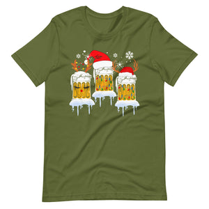 Weihnachten Bierkrüge - Lustiges T-Shirt für die festliche Bierliebhaber-Stimmung