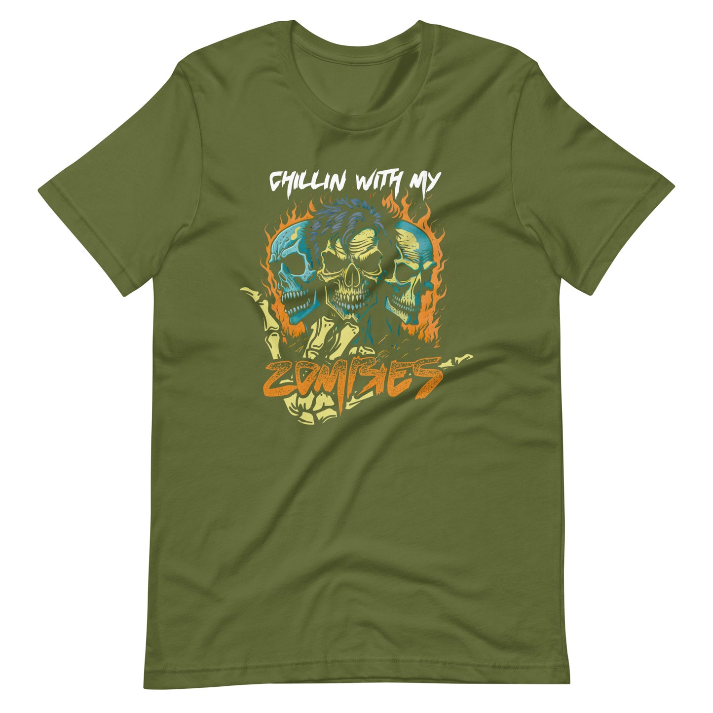 Halloween T-Shirt: Chillin with my Zombies - Coole Gruselmode