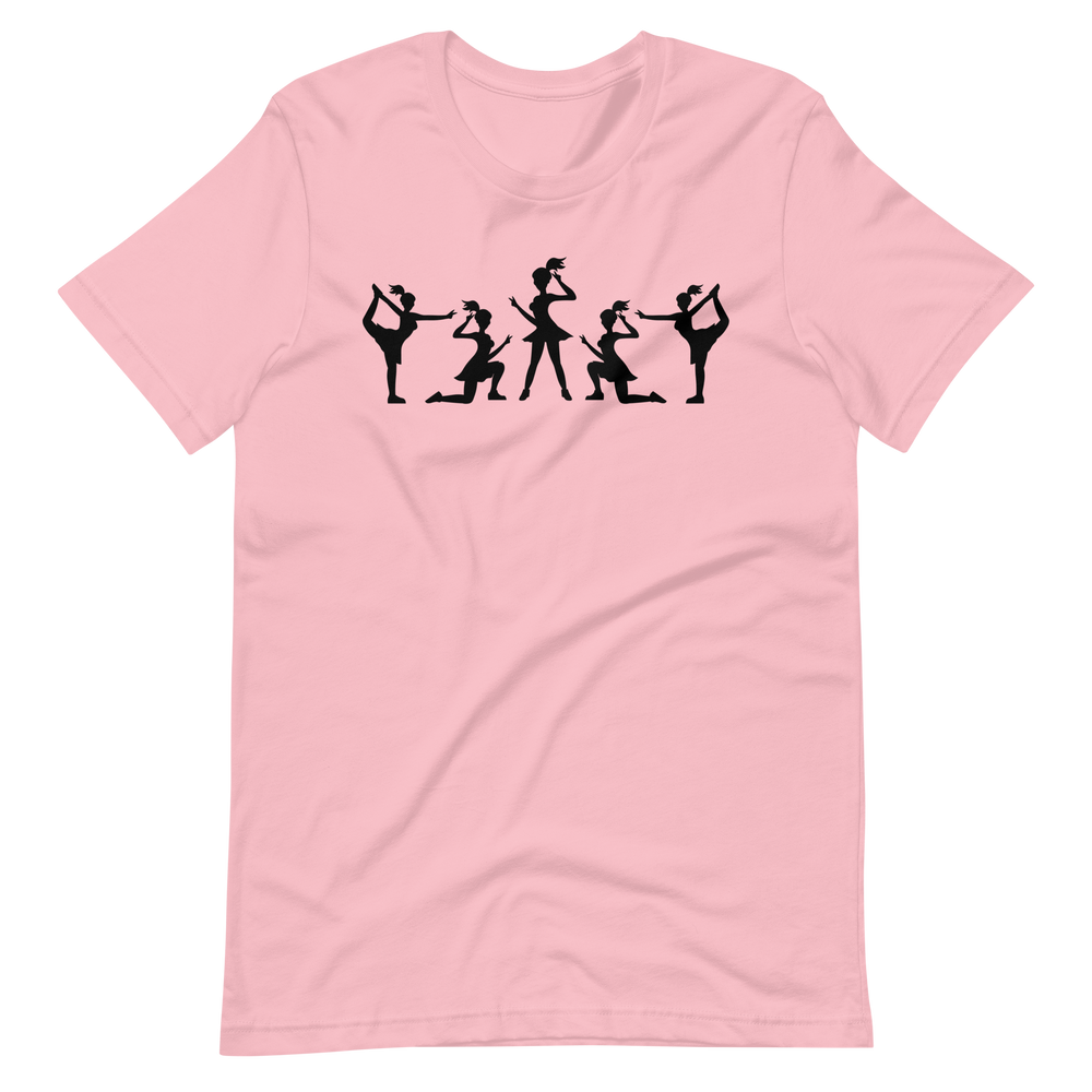 Cheerleading T-Shirt mit Multi-Logo-Design