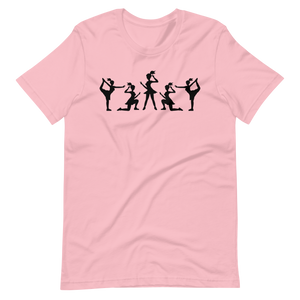Cheerleading T-Shirt mit Multi-Logo-Design