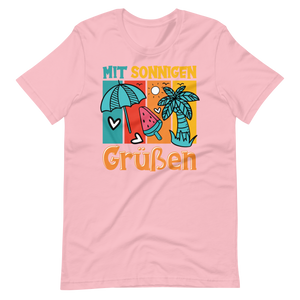 Sommer-T-Shirt "Sonnige Grüße!" | Positiver Style