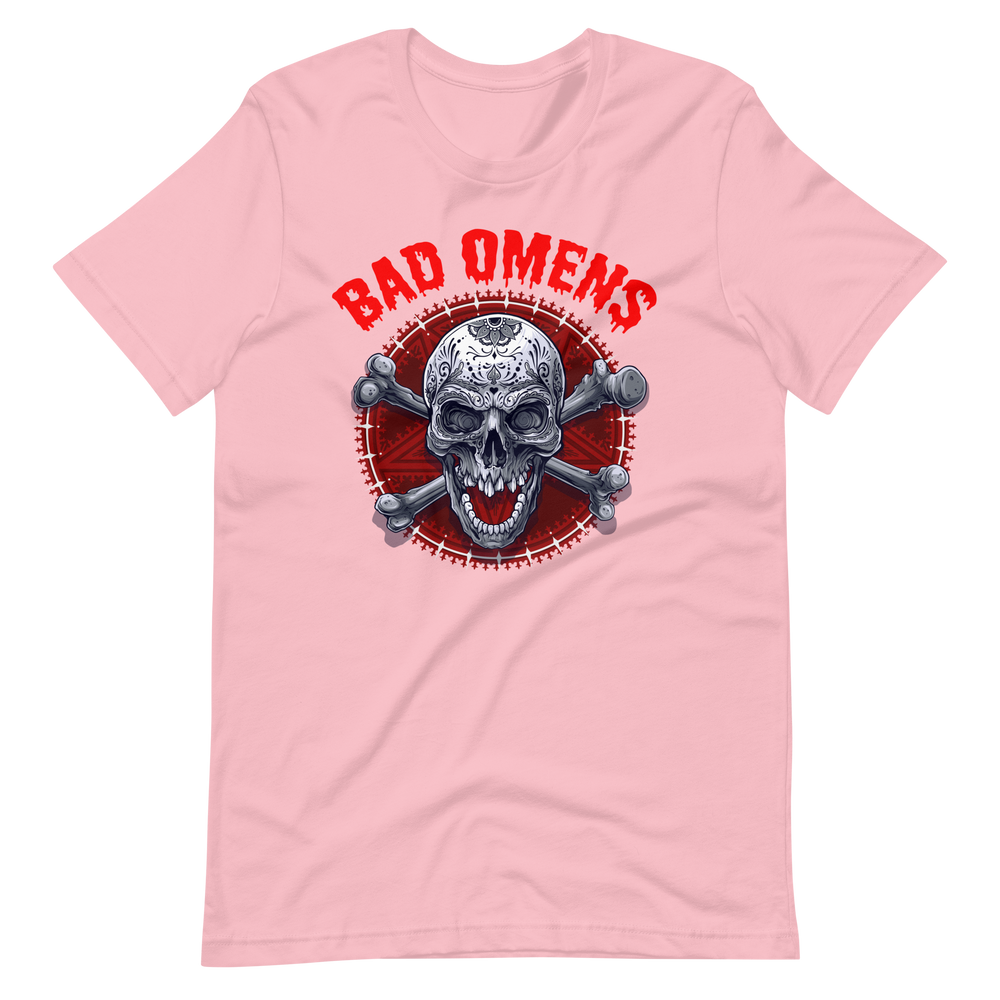 Coole T-Shirt Bad Omens! Totenkopf Style! | Unheilvoller Look