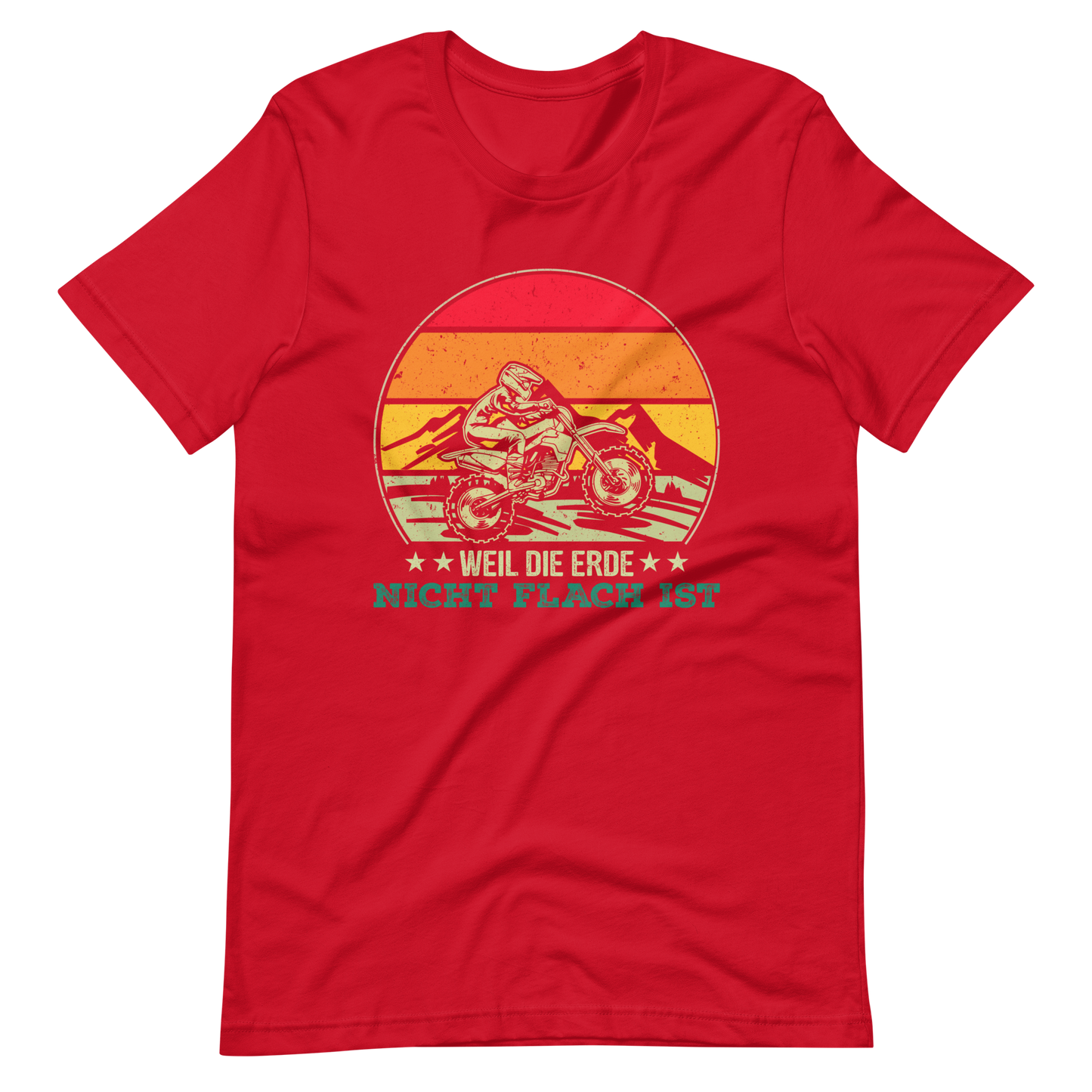 Die Erde ist nicht flach! Motocross T-Shirt