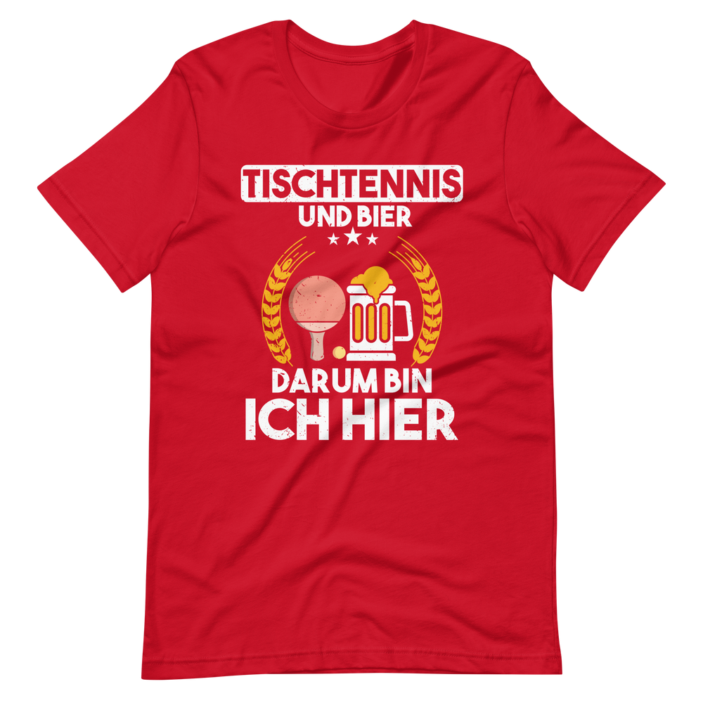 Tischtennis und Bier - Das perfekte Duo! Lustiges T-Shirt für Tischtennisfans