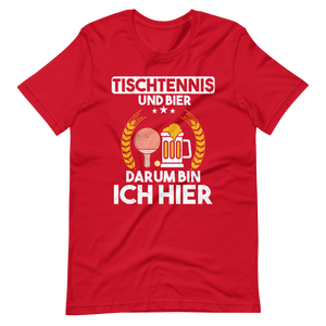 Tischtennis und Bier - Das perfekte Duo! Lustiges T-Shirt für Tischtennisfans