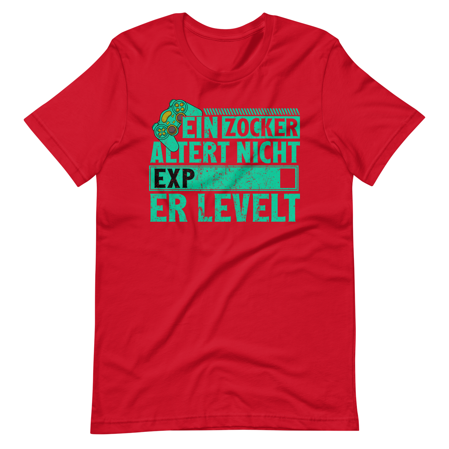 Gamer Shirt: Ein Zocker altert nicht, er Levelt