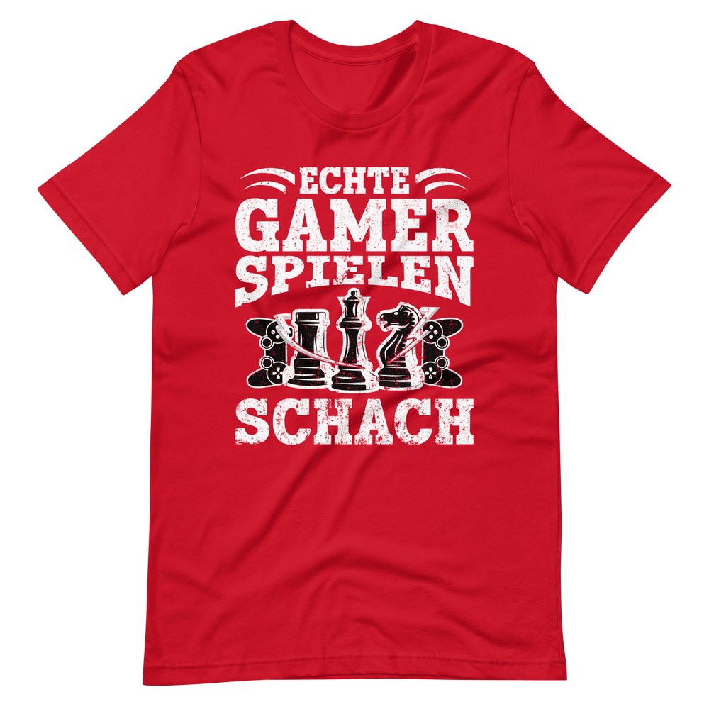 Echte Gamer Spielen Schach T-Shirt - Lustiges Geschenk für Schachspieler