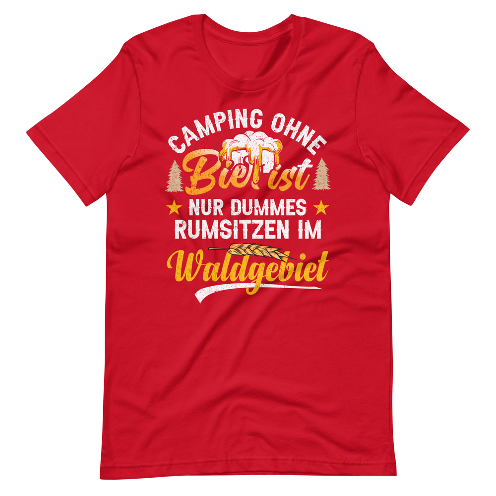 Camping T-Shirt mit witzigem Spruch - Kein Bier, kein Spaß