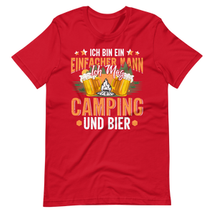 Camping und Bier T-Shirt für einfache Männer