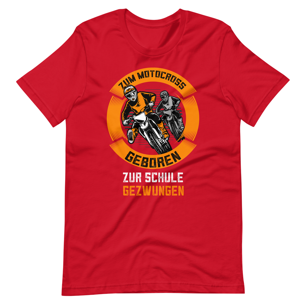 Vintage Motocross T-Shirt - Zum Motocross geboren, zur Schule gezwungen!