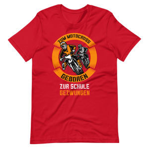 Vintage Motocross T-Shirt - Zum Motocross geboren, zur Schule gezwungen!