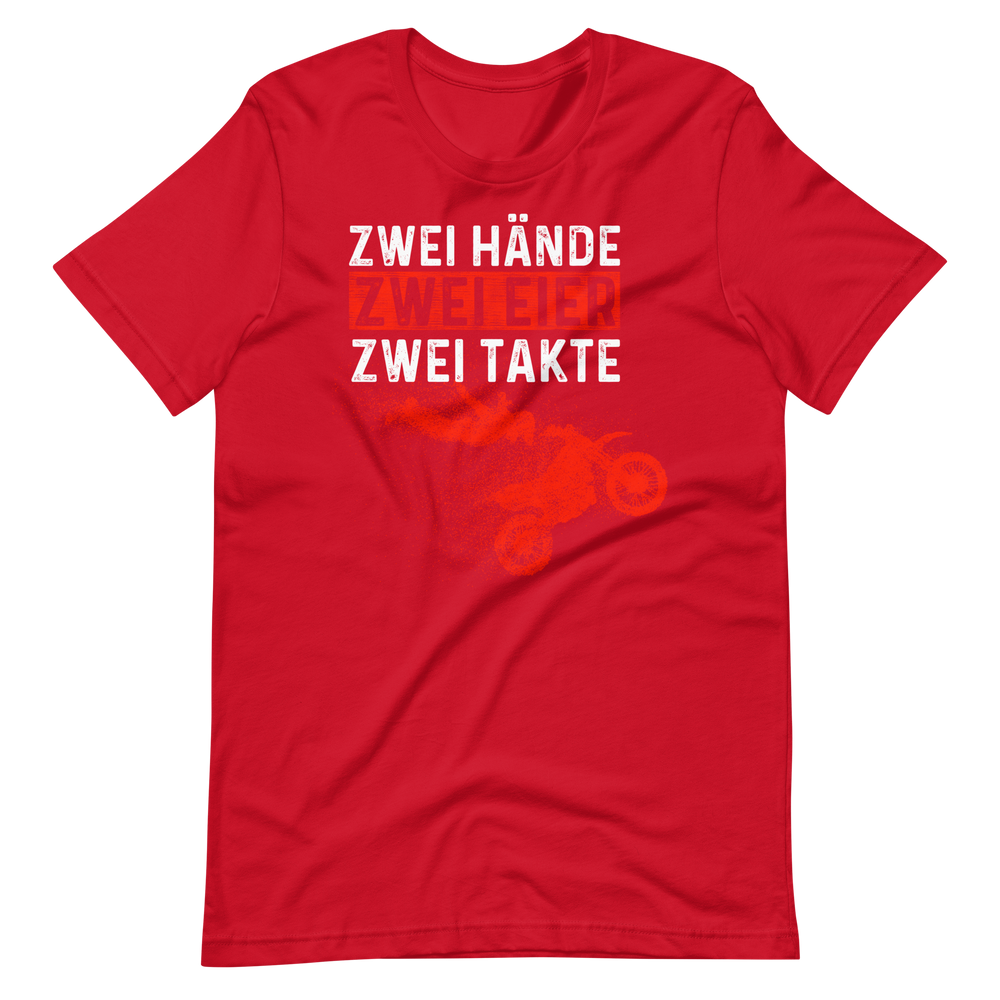 Motocross Action T-Shirt - Zwei Hände, Zwei Eier, Zwei Takte!