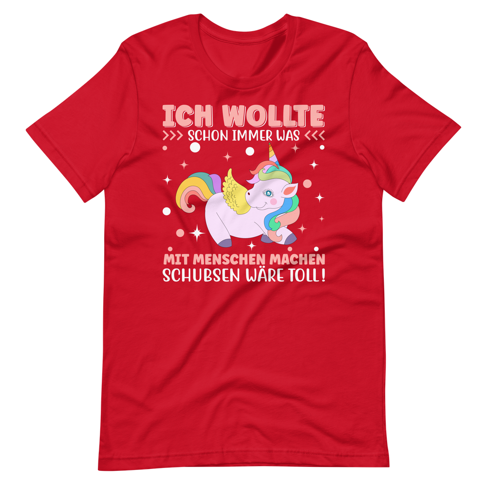 Lustiges T-Shirt "Ich wollte immer mit Menschen arbeiten, schubsen wäre toll" | Lustige Geschenkidee