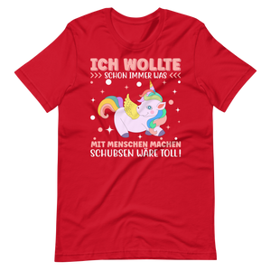 Lustiges T-Shirt "Ich wollte immer mit Menschen arbeiten, schubsen wäre toll" | Lustige Geschenkidee