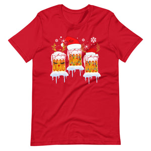 Weihnachten Bierkrüge - Lustiges T-Shirt für die festliche Bierliebhaber-Stimmung