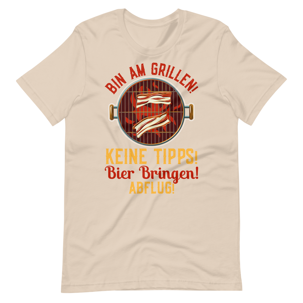 Lustiges Grill T-Shirt - Keine Tipps, Bier her und Abflug!