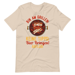 Lustiges Grill T-Shirt - Keine Tipps, Bier her und Abflug!