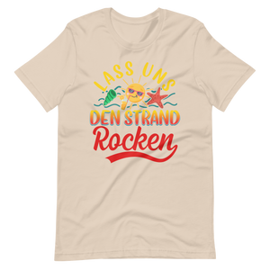 Lustiges T-Shirt "Lass uns den Strand ROCKEN!" für den Sommer