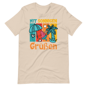 Sommer-T-Shirt "Sonnige Grüße!" | Positiver Style