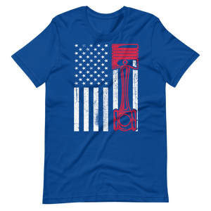 American Flag Muscle Car T-Shirt für Herren und Damen