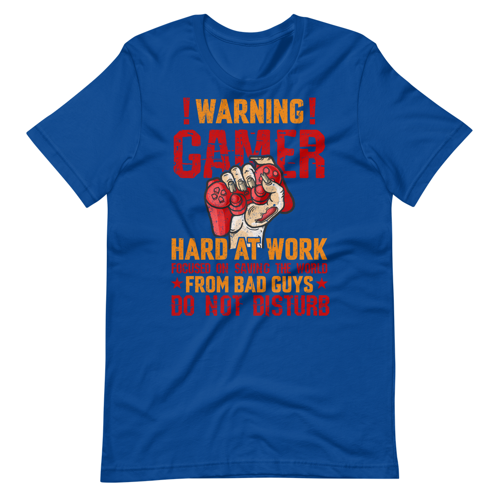 Gamer Hard at Work Shirt! Gaming T-Shirt Fun Gamer Gamelover Funny Working