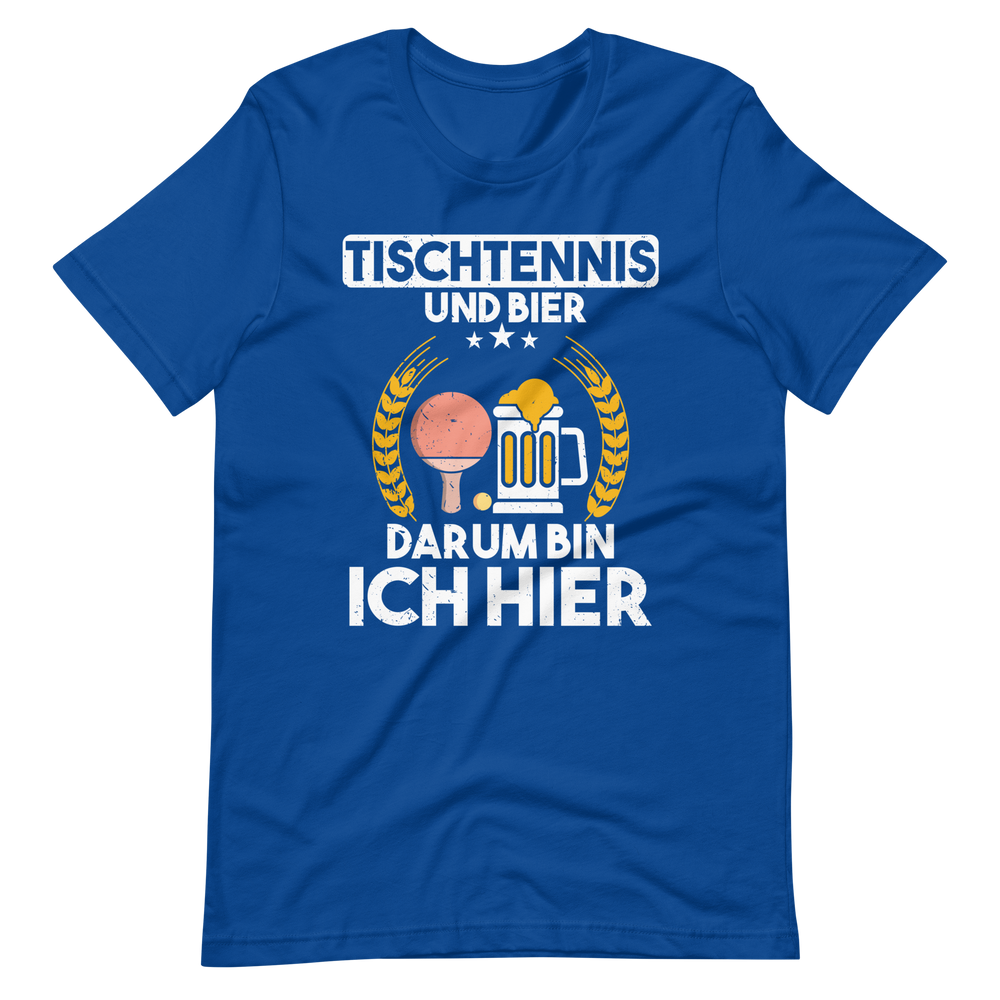 Tischtennis und Bier - Das perfekte Duo! Lustiges T-Shirt für Tischtennisfans