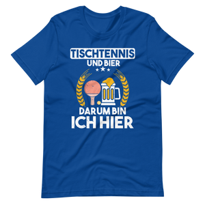 Tischtennis und Bier - Das perfekte Duo! Lustiges T-Shirt für Tischtennisfans