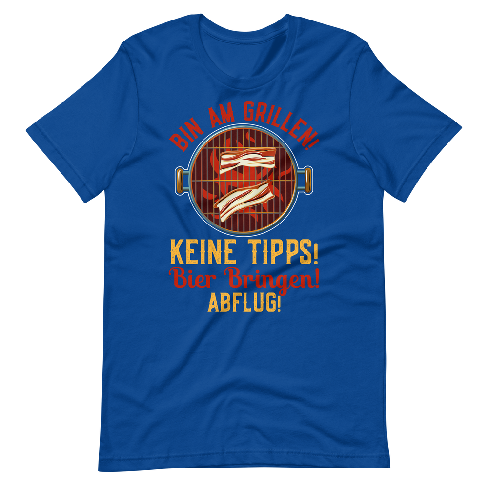 Lustiges Grill T-Shirt - Keine Tipps, Bier her und Abflug!