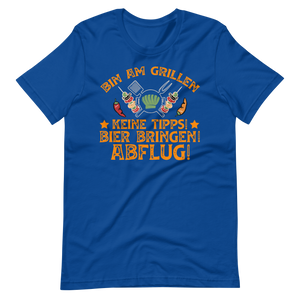 Lustiges Grill T-Shirt - Bin am Grillen!