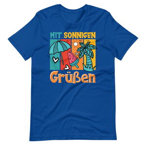 Sommer-T-Shirt "Sonnige Grüße!" | Positiver Style