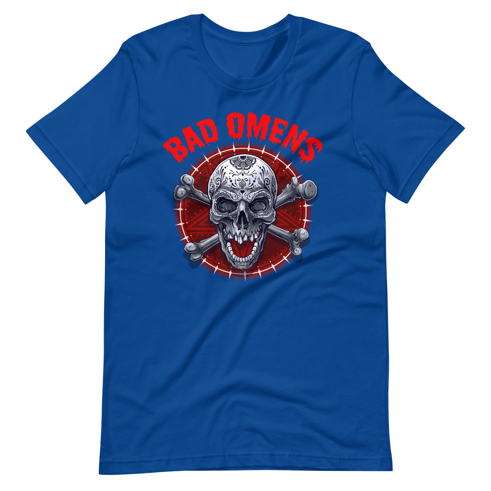 Coole T-Shirt Bad Omens! Totenkopf Style! | Unheilvoller Look