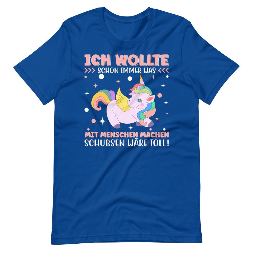 Lustiges T-Shirt "Ich wollte immer mit Menschen arbeiten, schubsen wäre toll" | Lustige Geschenkidee