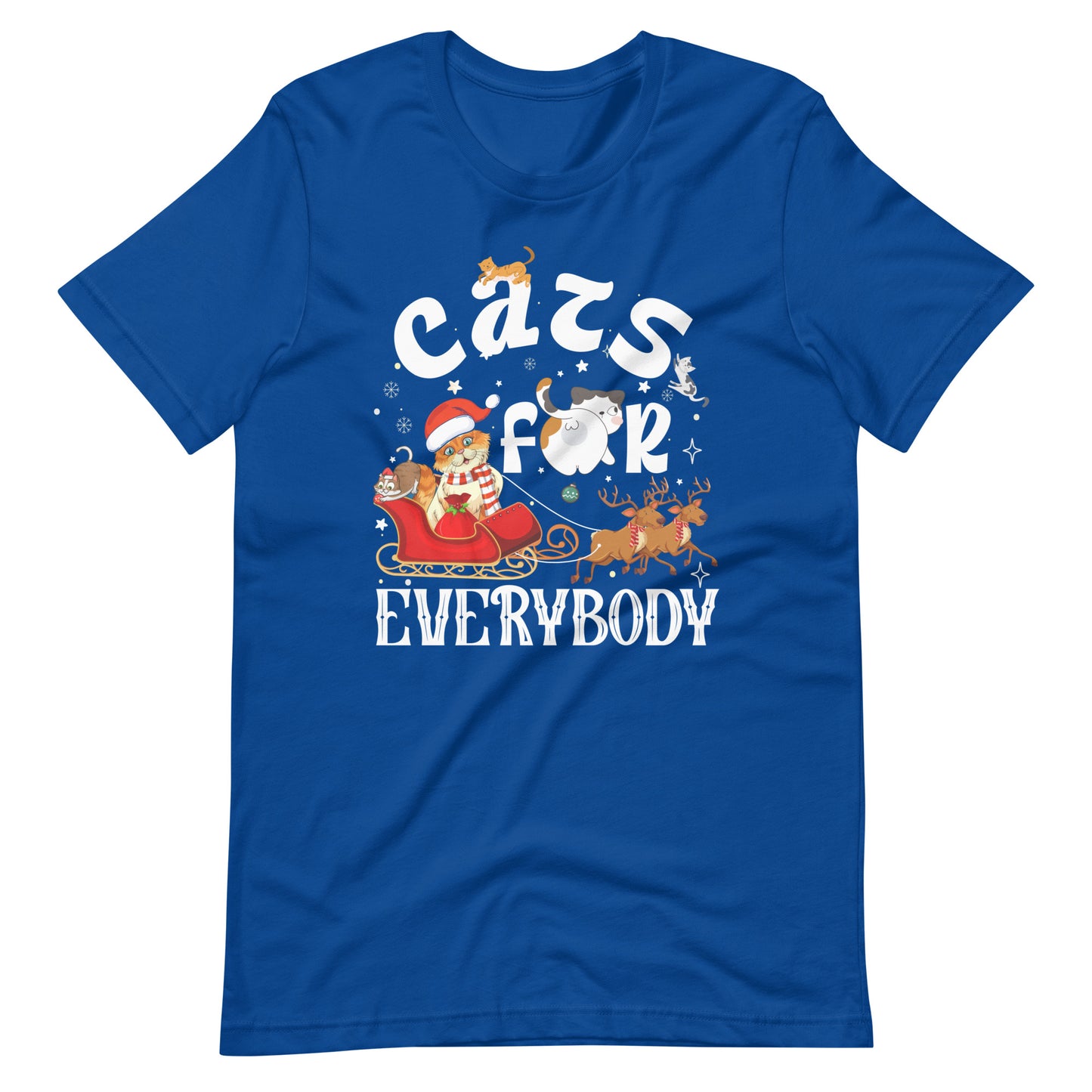 Cats for everybody - Einzigartiges Weihnachten Katzen T-Shirt für Tierliebhaber
