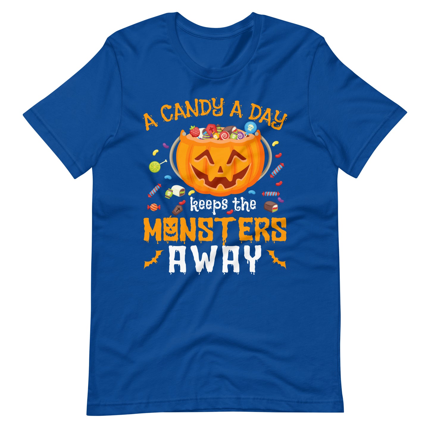 Halloween T-Shirt: A Candy A Day keeps the Monsters away - Süße Gruselmode