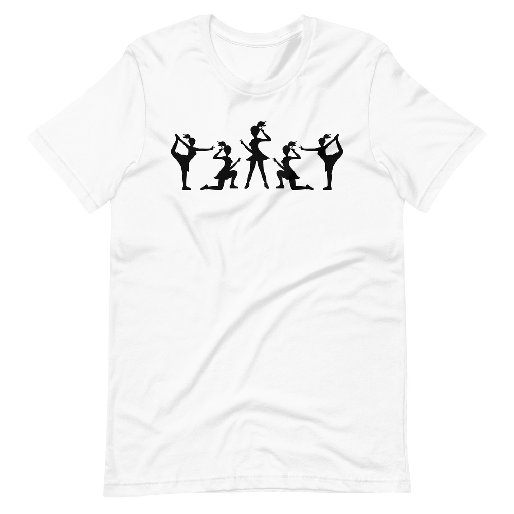 Cheerleading T-Shirt mit Multi-Logo-Design