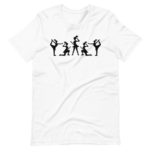 Cheerleading T-Shirt mit Multi-Logo-Design