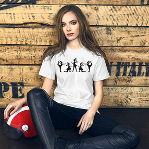 Cheerleading T-Shirt mit Multi-Logo-Design